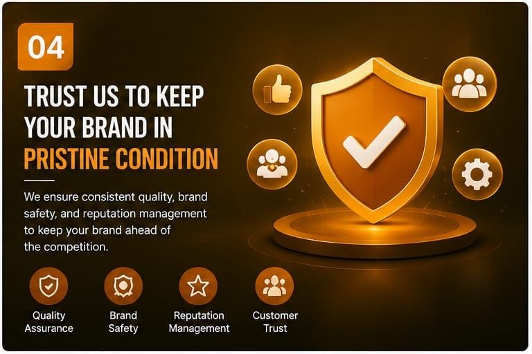 Brand reputation management with quality assurance